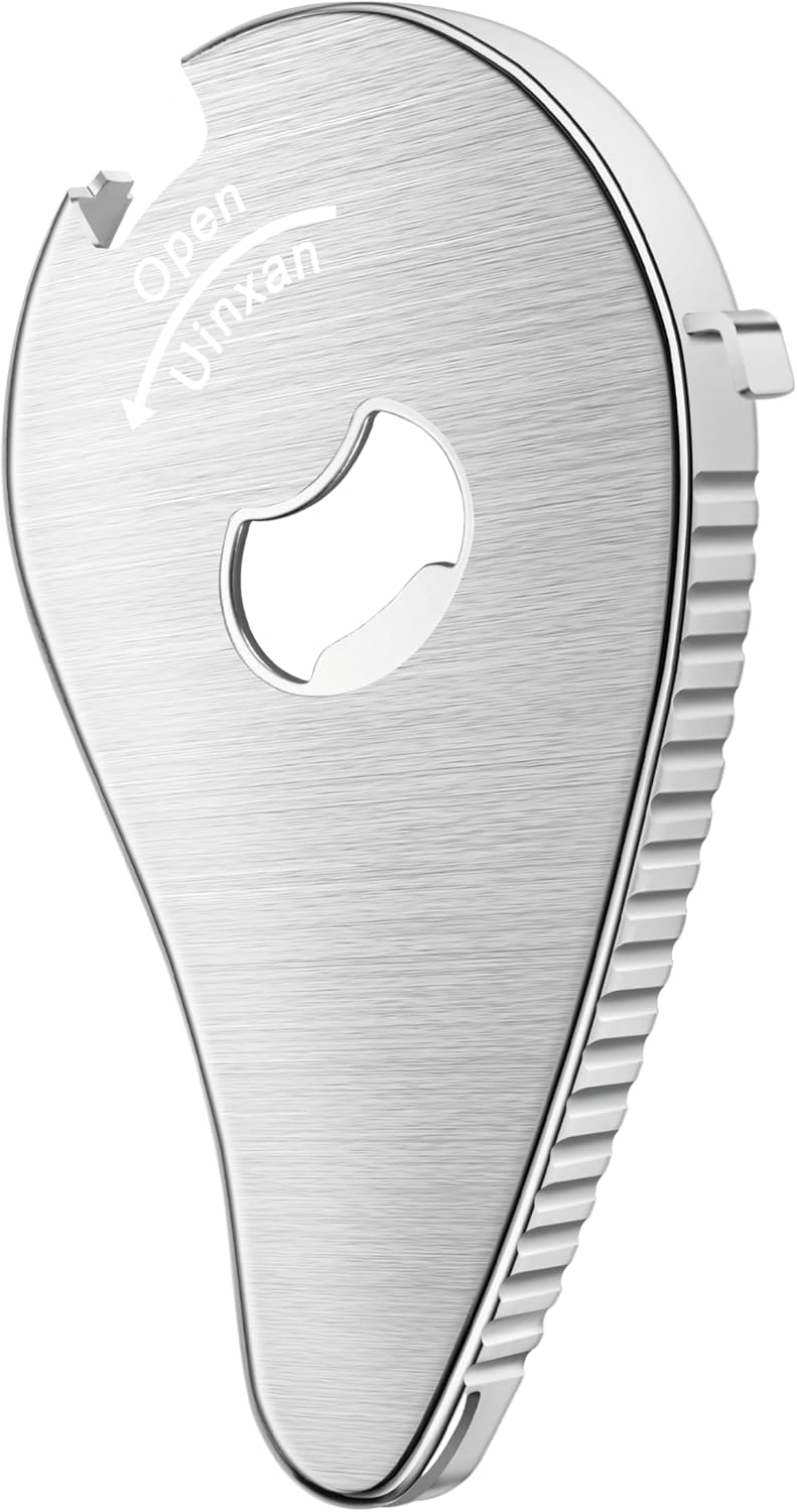 Uinxan Jar Bottle Can Opener for Weak Hand & Seniors with Arthritis-Easy Twist Off Caps (0.6"-2.7") & Pull Tab Seals,Unique Kitchen Gadget,Multi,Portable Christmas Gifts for Elderly/Women/Men (Silver) - Image 1